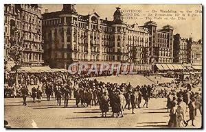 Carte Postale Ancienne Ostende La promenade sur la digue