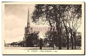 Carte Postale Ancienne Lucon Place Richelieu