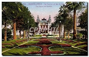 Carte Postale Ancienne Monte Carlo Le Casino Et Les Jardins