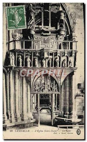 Carte Postale Ancienne Lamballe L'Eglise Notre Dame Le Jube