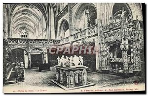 Carte Postale Ancienne Bourg Eglise de Brou Le Choeur