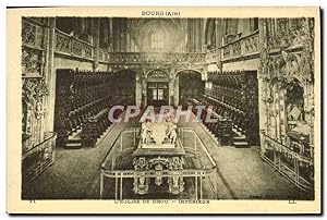 Carte Postale Ancienne Bourg L'Eglise De Brou Intérieur