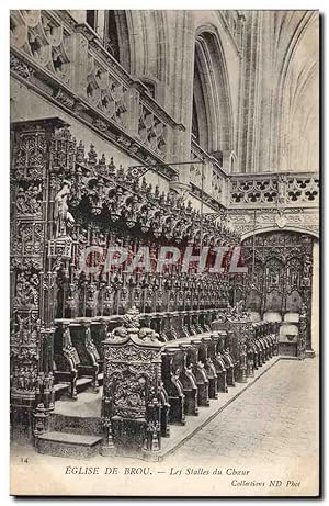 Carte Postale Ancienne Bourg Eglise De Brou Les Stalles Du Choeur