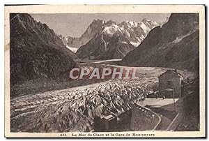 Carte Postale Ancienne La Mer De Glace Et La Gare De Montenvers