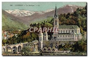 Carte Postale Ancienne Lourdes La Basilique