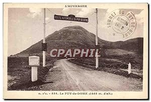 Carte Postale Ancienne L'Auvergne Route Automobile