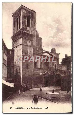 Carte Postale Ancienne Nimes La Cathédrale