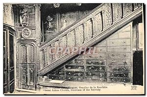 Carte Postale Ancienne Dieppe Eglise Saint Jacques Escalier De La Sacristie