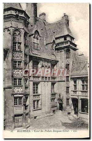 Carte Postale Ancienne Bourges Cour Du Palais Jacques Coeur