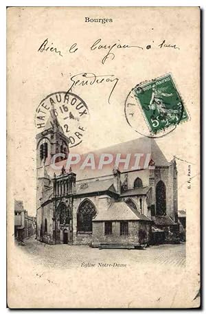 Carte Postale Ancienne Bourges Eglise Notre Dame