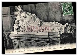 Carte Postale Ancienne Dreux Chapelle Saint Louis Tombeau de la princesse Marie d'Orleans