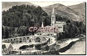 Carte Postale Ancienne Lourdes vue D'Ensemble Sur La Basilique