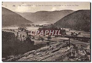 Carte Postale Ancienne Gerardmer Le Lac De Longemer vue Prise De La Roche Du Page