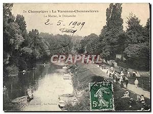 Carte Postale Ancienne De Champigny a la Varenne Chennevieres La Marne le dimanche