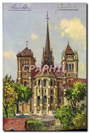 Carte Postale Ancienne Geneve Cathédrale St Pierre