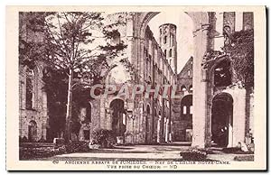 Carte Postale Ancienne Ancienne Abbaye De Jumieges vue prise du choeur