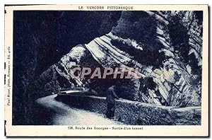 Carte Postale Ancienne Le Vercors Pittoresque Route des Ecouges Sortie d'un tunnel