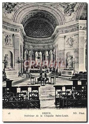 Carte Postale Ancienne Dreux Intérieur De La Chapelle Saint Louis