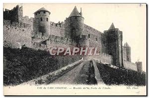 Carte Postale Ancienne Carcassonne Montee de la porte de l'Aude