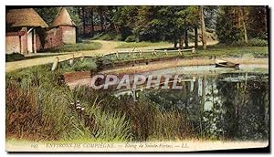 Carte Postale Ancienne Environs de Compiegne Etang de Sainte Perine