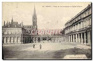 Carte Postale Ancienne Nancy Palais du Gouvernement et Eglise St Epvre