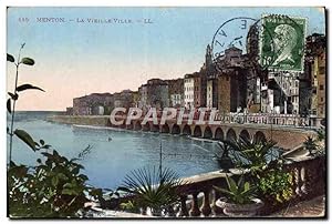 Carte Postale Ancienne Menton La Vieille Ville