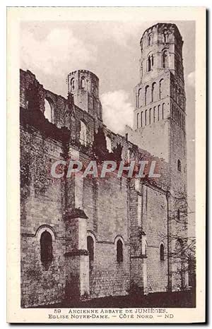 Carte Postale Ancienne Ancienne Abbaye De Jumieges Eglise Notre Dame
