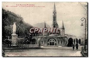 Carte Postale Ancienne Lourdes La Vierge Couronnee et la basilique