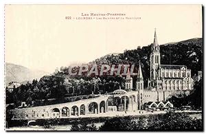 Carte Postale Ancienne Lourdes Les Rampes Et La Basilique