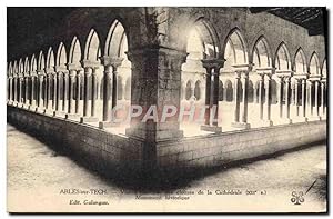 Carte Postale Ancienne Arles Sur Tech vue d'ensemble des cloîtres de la cathédrale