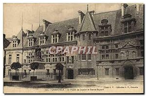 Carte Postale Ancienne Grenoble Le Palais De Justice Et Statue Bayard