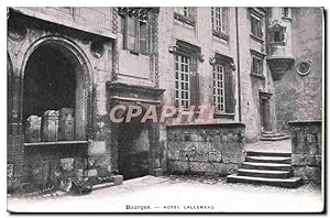 Carte Postale Ancienne Bourges Hôtel Lallemand