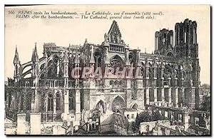 Carte Postale Ancienne Reims La cathédrale militaria