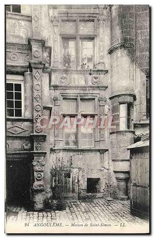 Carte Postale Ancienne Angouleme Maison de Saint Simon