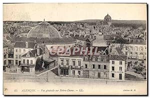 Carte Postale Ancienne Alencon vue générale Sur Notre Dame