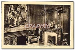 Carte Postale Ancienne Pau Château Henri IV Cabinet Du Souverain