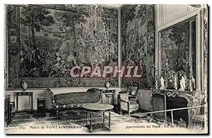 Carte Postale Ancienne Palais De Fontainebleau Salon d'attente des appartements du Pape Lit du Pape