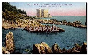 Carte Postale Ancienne Cannes Château Saint Honorat îles de Lerins