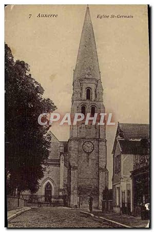 Carte Postale Ancienne Auxerre Eglise St Germain