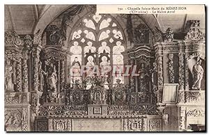 Carte Postale Ancienne Chapelle Ste Marie du Menez Hom Le Maltre Autel