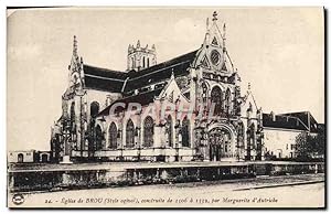 Carte Postale Ancienne Bourg Eglise de Brou Construite de 1506 a 1532 par Marguerite d'Autriche