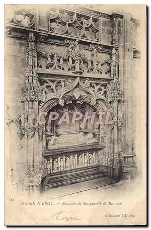 Carte Postale Ancienne Bourg Eglise de Brou Mausolee de Marguerite de Bourbon