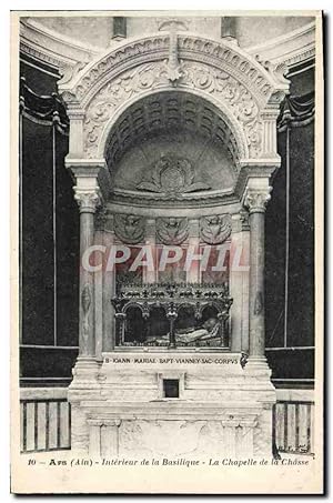 Carte Postale Ancienne Ars Intérieur De la basilique La chapelle de la Chasse