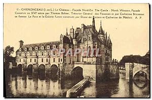 Carte Postale Ancienne Chenonceau Le Château Façade Nord Est