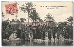 Carte Postale Ancienne Nice vue générale Des Grottes Du Jardin Public