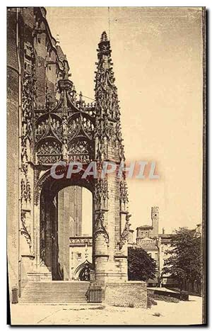 Carte Postale Ancienne Albi Cathédrale Sainte Cecîle Le porche