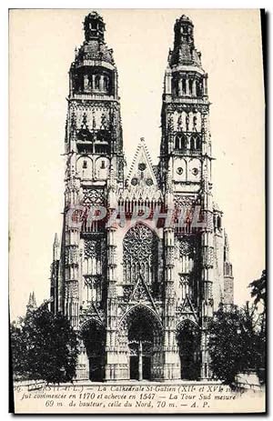 Carte Postale Ancienne Tours La cathédrale St Gatien