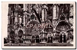 Carte Postale Ancienne Bourges La cathédrale Portail occidental