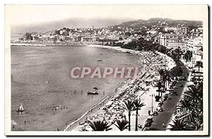 Carte Postale Ancienne Cannes vue Sur La Plage De La Croisette et le Mt Chevalier