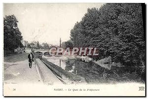 Carte Postale Ancienne Niort Le Quai de la préfecture